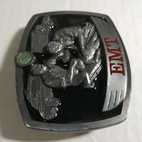 🆕EMT VINTAGE Belt Buckle "Last One"  Unisex Solid Pewter - Picture 4 of 16